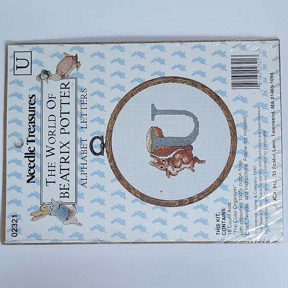 Beatrix Potter Needle Treasures Letter 'U' Counted Cross Stitch Kit 1993 NEW - Picture 2 of 12